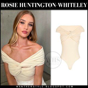 KHAITE Cerise off-the-shoulder bodysuit (NWT)